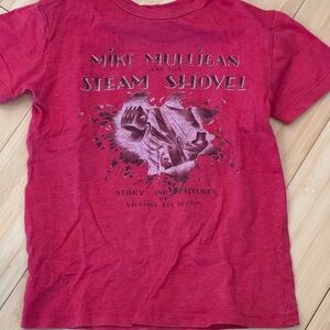 LIKE NEW! Out of Print Red “Mike Mulligan Steam Shovel” Kids Cotton Tee sz 2
